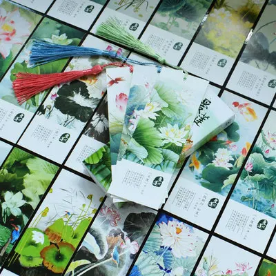 lotus flowers 2 Классический китайский стиль художественная Закладка Китайская национальная эссенция Пекинская опера Закладка - Цвет: lotus flowers 2