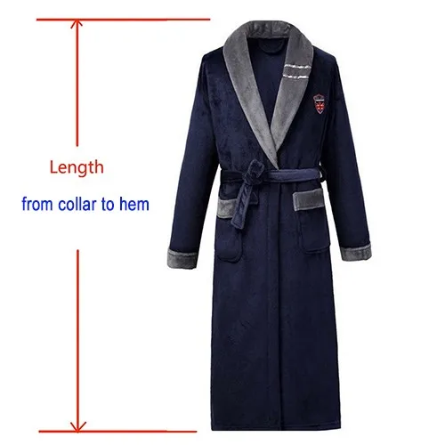 Flannel V-Neck Winter Robe Women&Men Bathorobe With Belt Full Sleeve Warm Negligee Thicken Ultra Colar Fleece Home Dressing Gown
