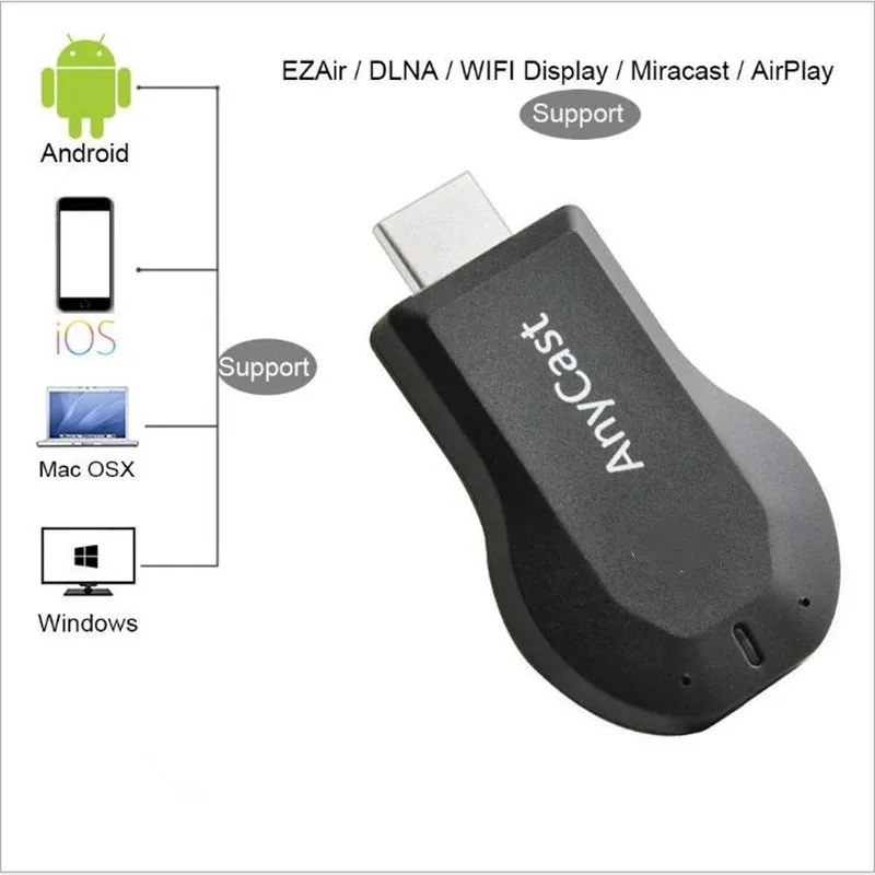 

1080p TV Stick adapter Wifi Display Mirror Receiver dongle tv stick m2 Anycast Plus Miracast Wireless HDMI-compatible for ios