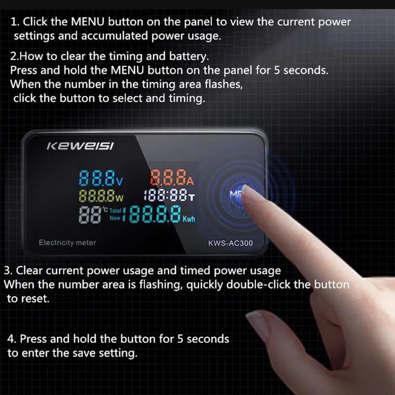 

Coves Ac 50~300v 10a/100a Digital Ammeter Voltmeter Ac Voltmeter Ammeter Digital D5T9