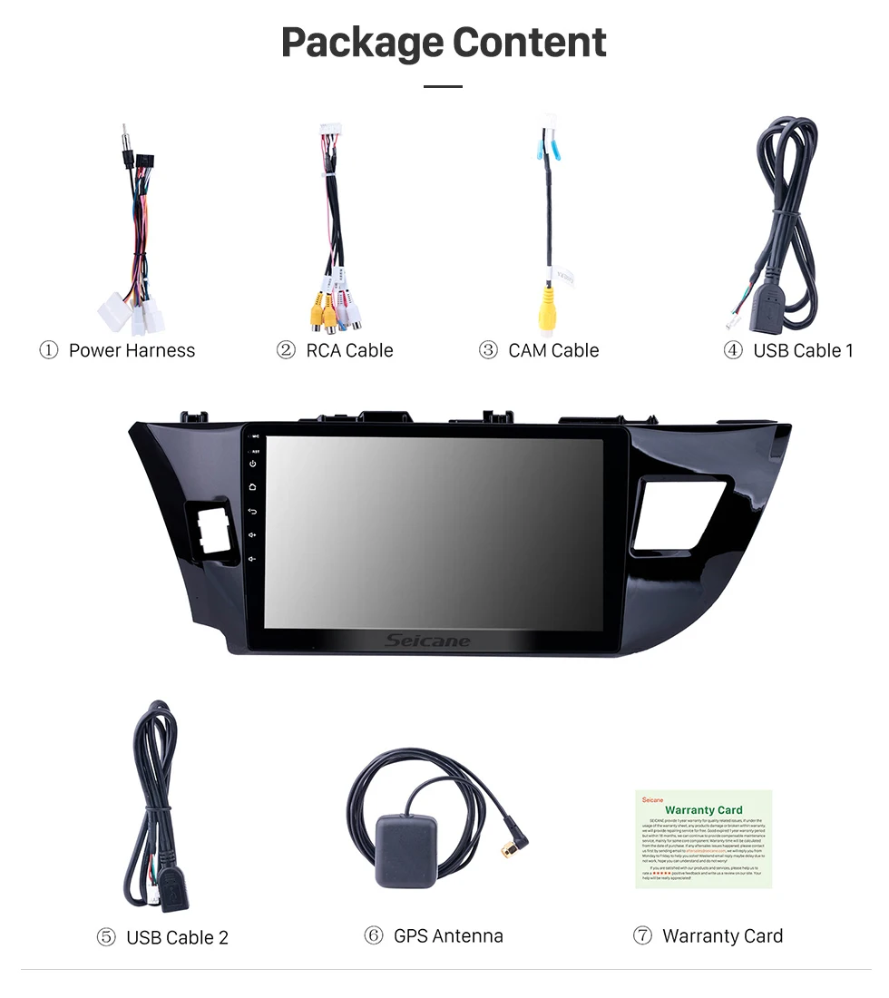 Seicane 10 1 &quotAndroid 9 для Toyota LEVIN 2013 2014 2015 автомобильное головное устройство плеер GPS 2Din