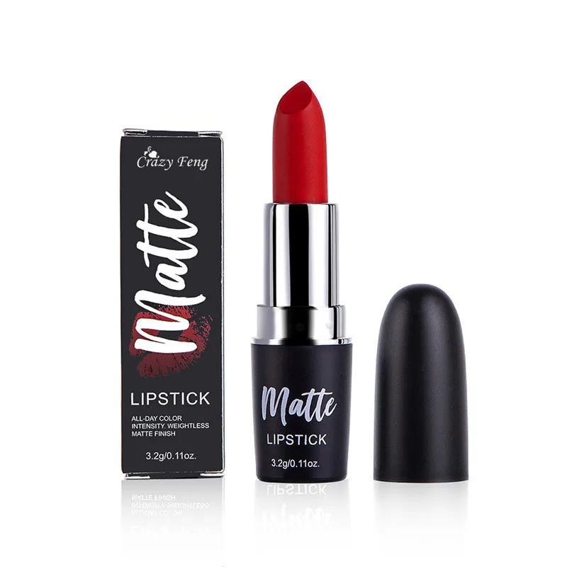 12 цветов водонепроницаемая матовая питательная помада популярная простая в