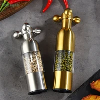 manual salt and pepper grinder stainless steel sesame mill ceramic core sesame spice grinder gadgets home kitchen bbq tools