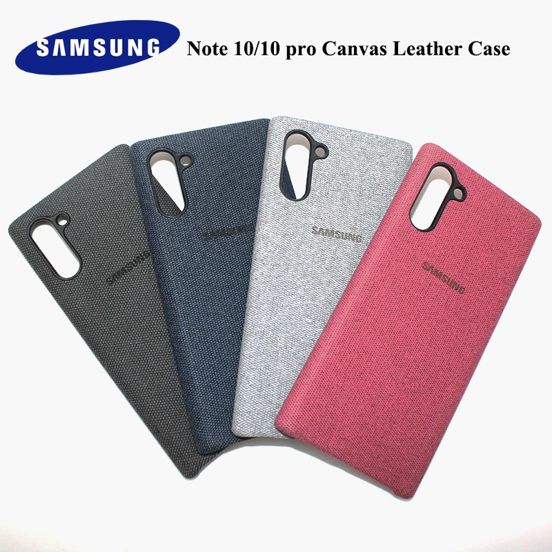 Samsung Note 10 Plus тканевый задний Чехол ультратонкая кожа холст защитный чехол для Galaxy