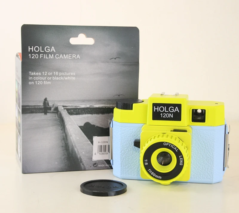 Blue and Yellow HOLGA120 камера среднего формата 120N/N Черный цвет Ломография Lomo Kodak Fujifilm - Цвет: Blue and Yellow