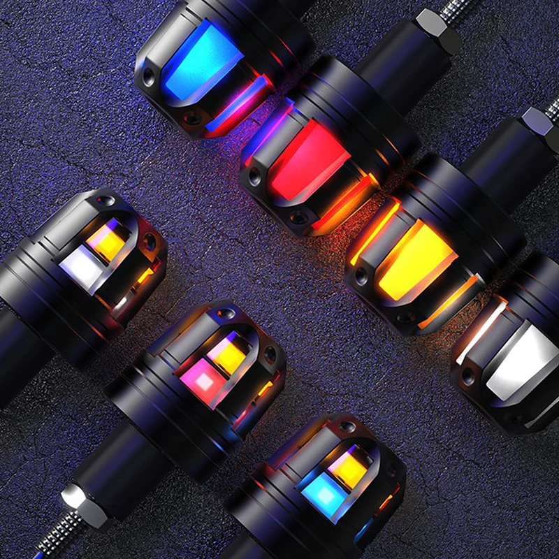 

Motorcycle LED Handlebar End Turn Signal Light DC 12V White Yellow Blue Red Flasher Handle Grip Blinker Side Marker Hand Lamp
