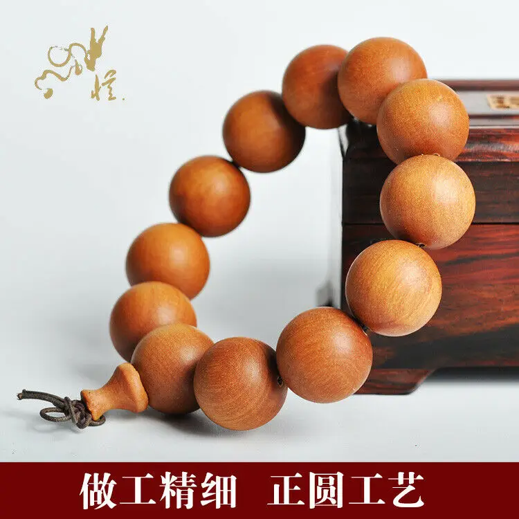 Коричневый Тим Бусы из сандалового дерева Тибетский Буддизм браслет