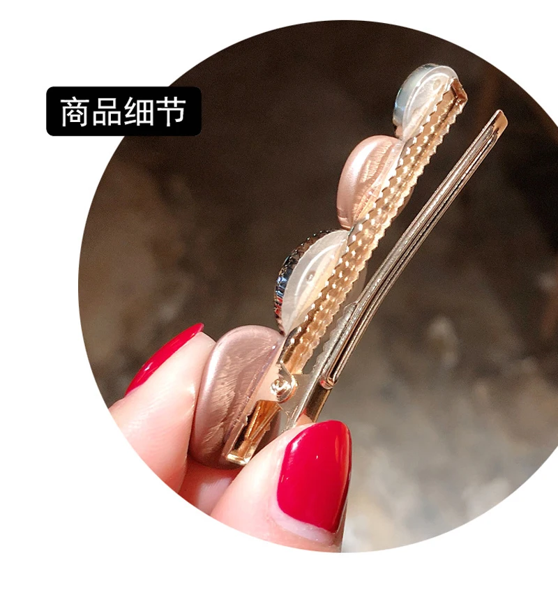 

2pcs/set Korea Style Pearl Crystal Beads Metal Hair Clip Hairband Bobby Pin Barrette Hairpin Headdress Accessory Beauty Styling