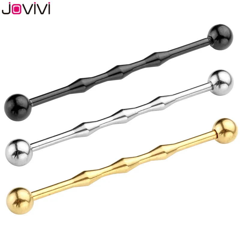 JOVIVI промышленные длинные ушные кости из нержавеющей стали штанга для пирсинга