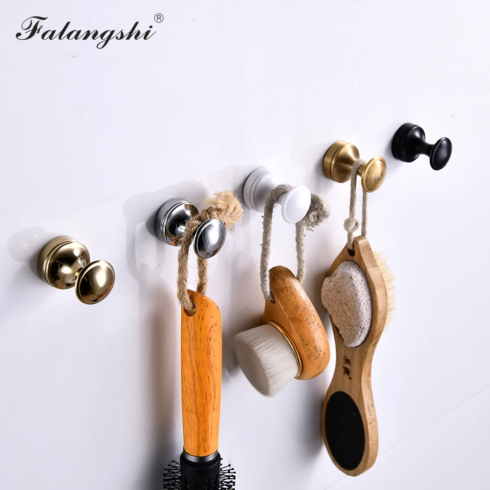 Латунный крючок для халата аксессуары ванной комнаты несколько цветов настенная