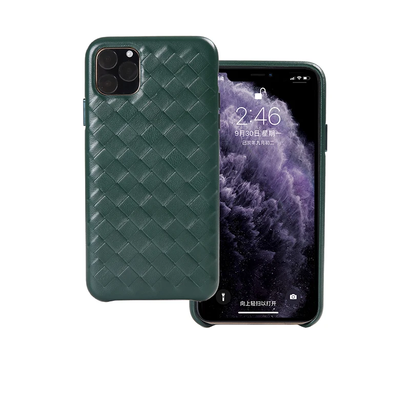 4 цвета для iPhone 11 Pro Max настоящий натуральный Овчина натуральная кожа чехол для телефона овчина задняя крышка крест ткачество металлическая кнопка