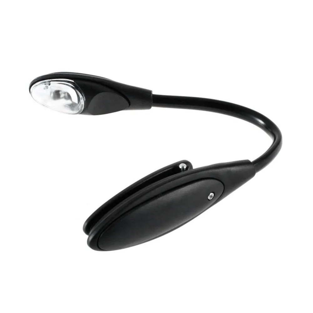 Мини Гибкий клип на яркий свет книги ноутбук белый LED книга чтения лампы