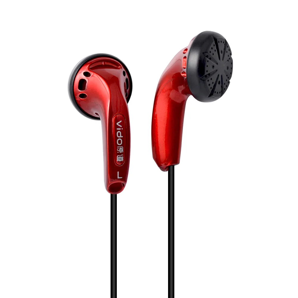 NICEHCK vido 3,5 мм вкладыши 32 Ом Динамический драйвер DJ HIFI гарнитура бас вкладыши MX500 для vido Pad MX500 PK2 EB2 ME80 B40 затычки для ушей - Цвет: Red no mic