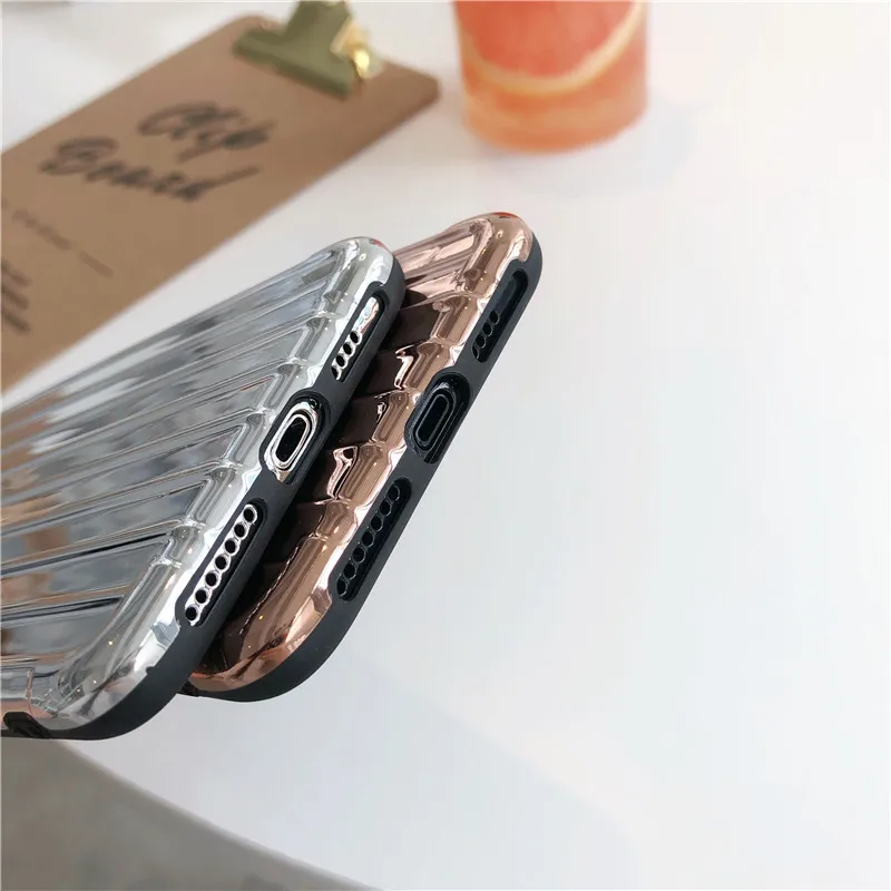 Розовый золотой костюм чехол для телефона iPhone 11 Pro Max X XS MAX Мягкий ТПУ XR 8 7 Plus