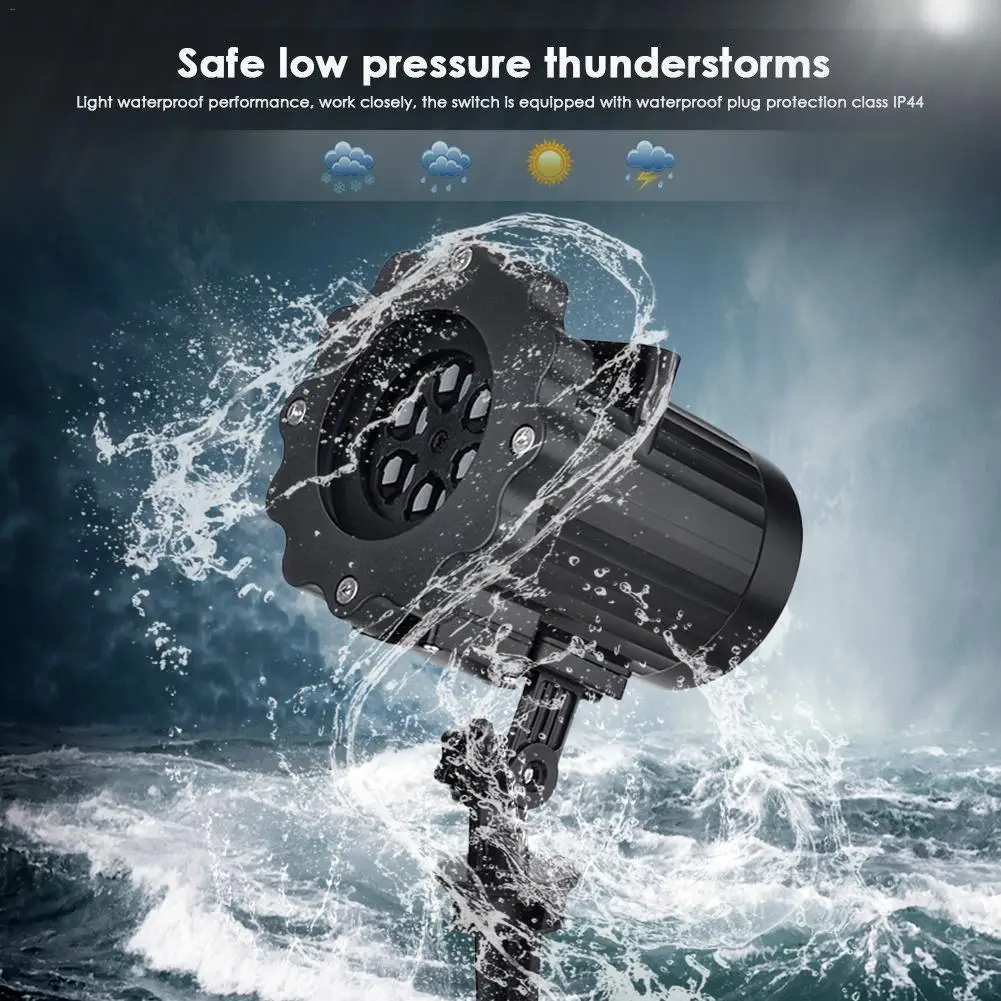 Рождественский светодиодный лазерный проектор снежинок с пультом