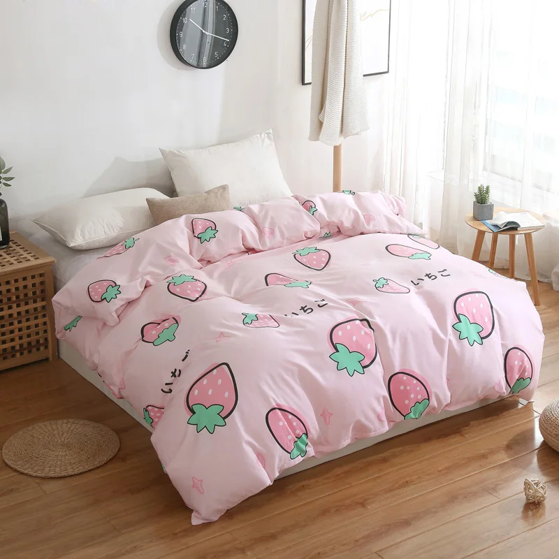 Пододеяльник с мультяшным рисунком хлопковый пододеяльник розового