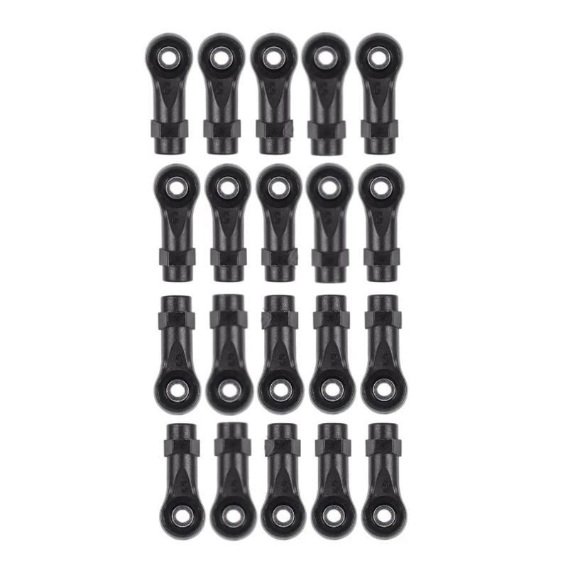 

10Pcs Metal Link 5mm Rod Ends Linkage Set for Axial SCX10 II 90046 90047 RC Crawler Car