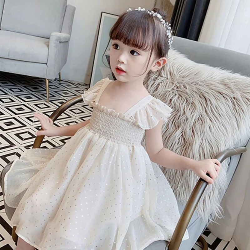 Кружевное хлопковое летнее платье для маленьких девочек вечерние чное