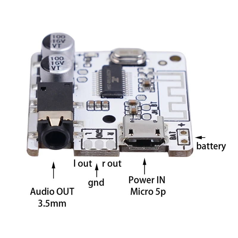 

DIY Bluetooth 5.0 MP3 Lossless Decoder Board Wireless Stereo Audio Receiver Module for Car Speaker Amplifier WAV+APE
