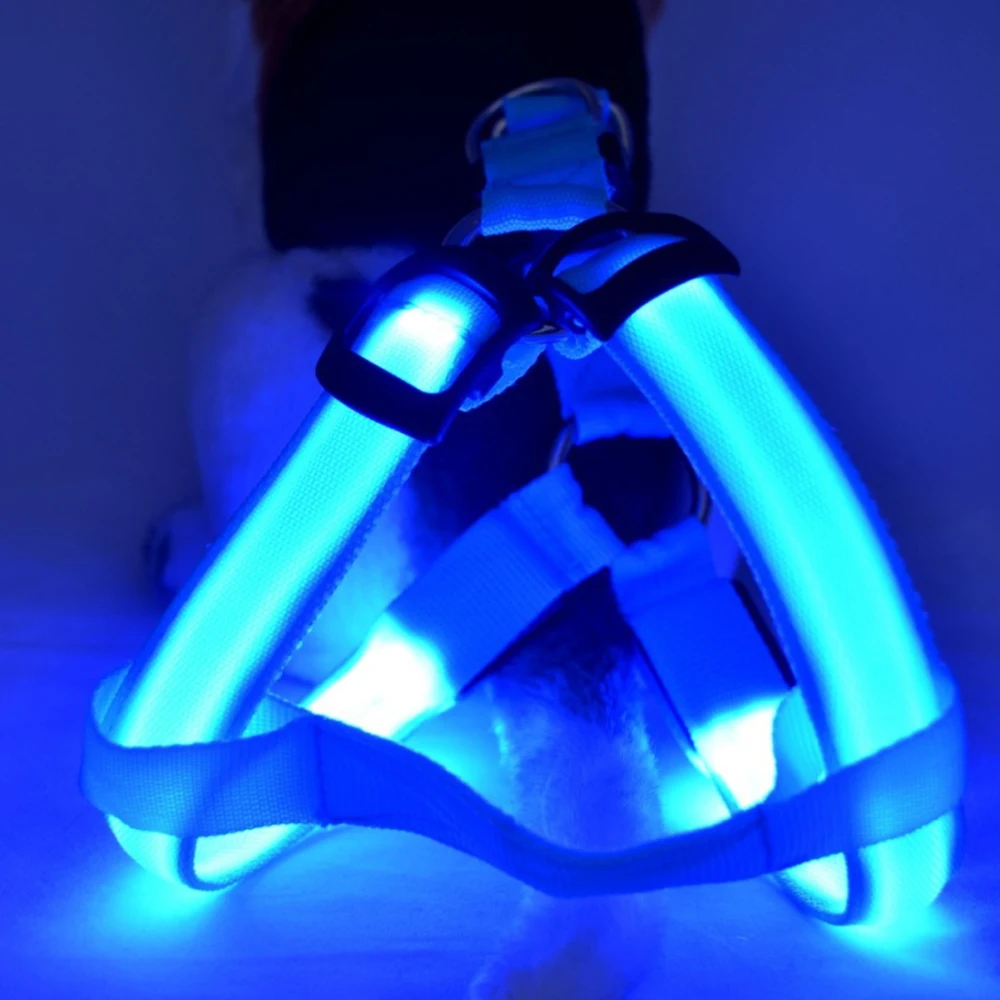 Зарядка через USB или кнопка аккумулятора Светодиодный ошейник для собак с