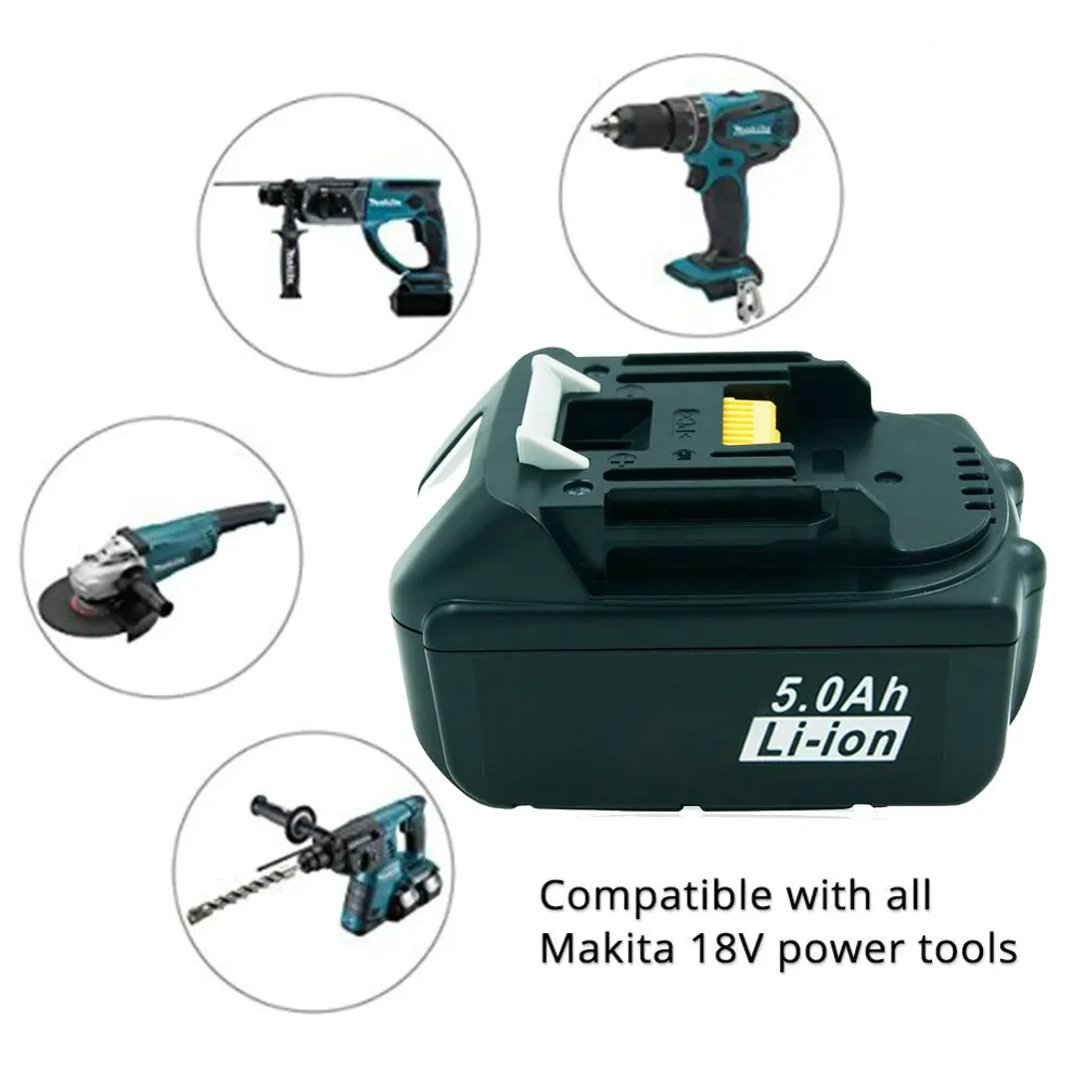 

3PCS Valued Power Tools Replacement Batteries with LED 5000mAh Li-ion for Makita 18V Battery BL1830 BL1840 BL1850 BL1860 LXT400