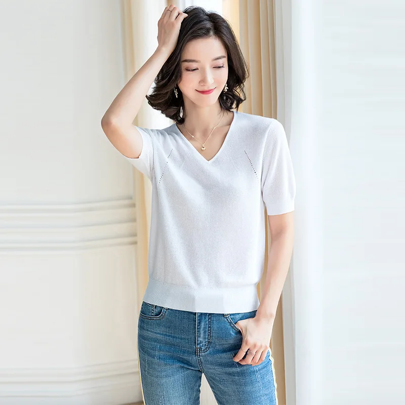 

New korean style women shirts casual streetwear women t shirt womens clothing White