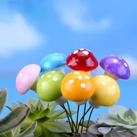 20pcs red multi colored foam mushrooms miniatures for fairy garden diy bottle landscape decorative mushroom figure decorative
