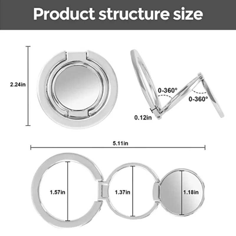 magnetic cell phone ring holder compatible with iphone 12 13 series magsafe removable cell phone grip kickstand free global shipping