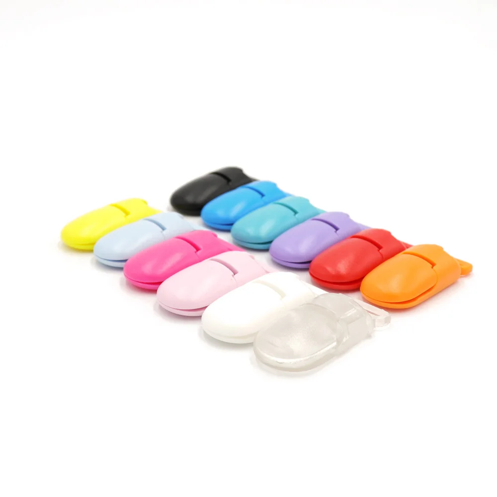 TYRY. HU 50 unids/lote chupete Clip para sostenedor para chupete de beb&eacute; cuentas silicona mordedor de silicone beb para beb&eacute; DIY chupete cadena accesorios productos para beb&eacute;s mordedor bebe mordedor silicona-1