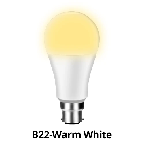 B22 Warm White С регулируемой яркостью 15 Вт E27 WiFi умный светильник лампы светодиодный светильник приложение работает Alexa Google Assistant голосовое Управление пробуждения умный светильник Ночной светильник - Цвет: B22 Warm White