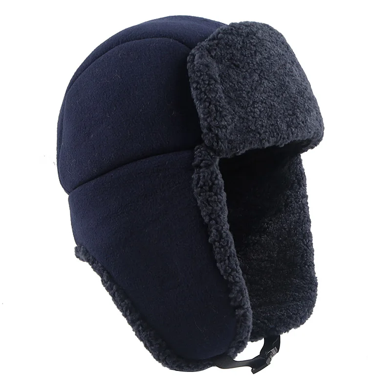 Ushanka Russian Hat Men Women Unisex 2022 Warm Winter Bomber Hats Earflaps Polar Fleece Wool Fur Earflap Trapper Snow Soviet Cap