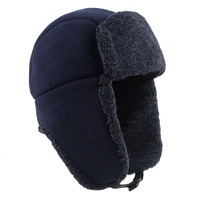 ushanka russian hat men women unisex 2021 warm winter bomber hats polar fleece wool fur earflap trapper snow soviet cap