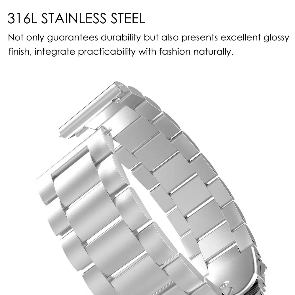 strap for samsung Galaxy watch 46mm active Huawei watch GT 2 strap 20 22mm watch band Stainless steel bracelet gear s3 frontier