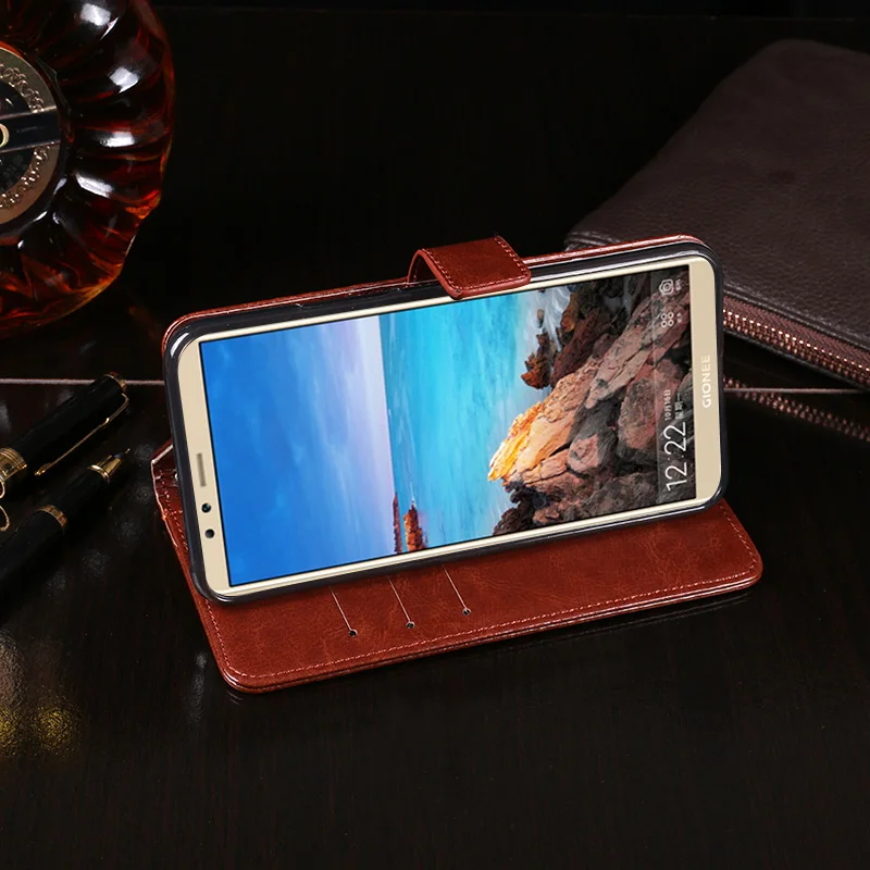 Чехол-книжка для Gionee M7 кожаный чехол-бумажник телефона с отделением карт