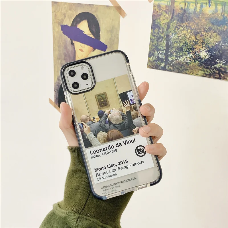 Чехол с принтом Мона Лизы Ван Гога для 11 iPhone 11Pro Max 7 8 Plus художественные картины