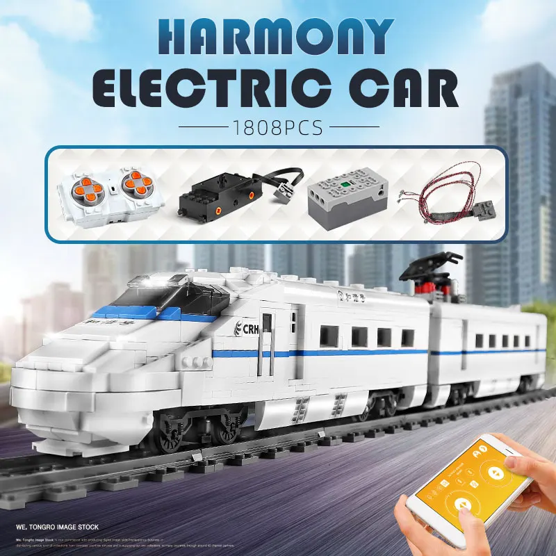 

MOULD KING MOC City series The QJ Steam Locomotives Remote control train Building Blocks bricks Kids DIY Toys Christmas Gifts