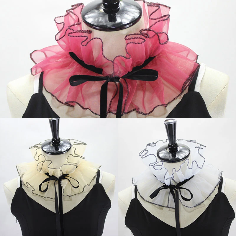 Женский винтажный поддельный съемный воротник воротники отворот блузка Топ