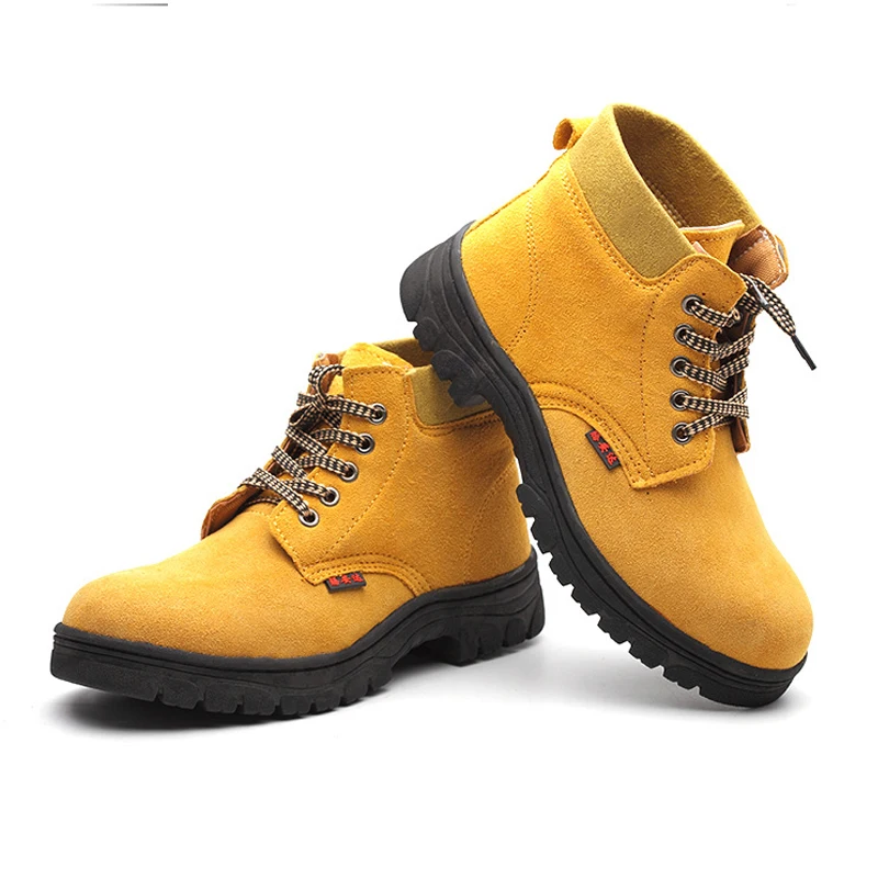 Сезон лето-осень высокий Для мужчин безопасная обувь Рабочая анти-прокол сапоги