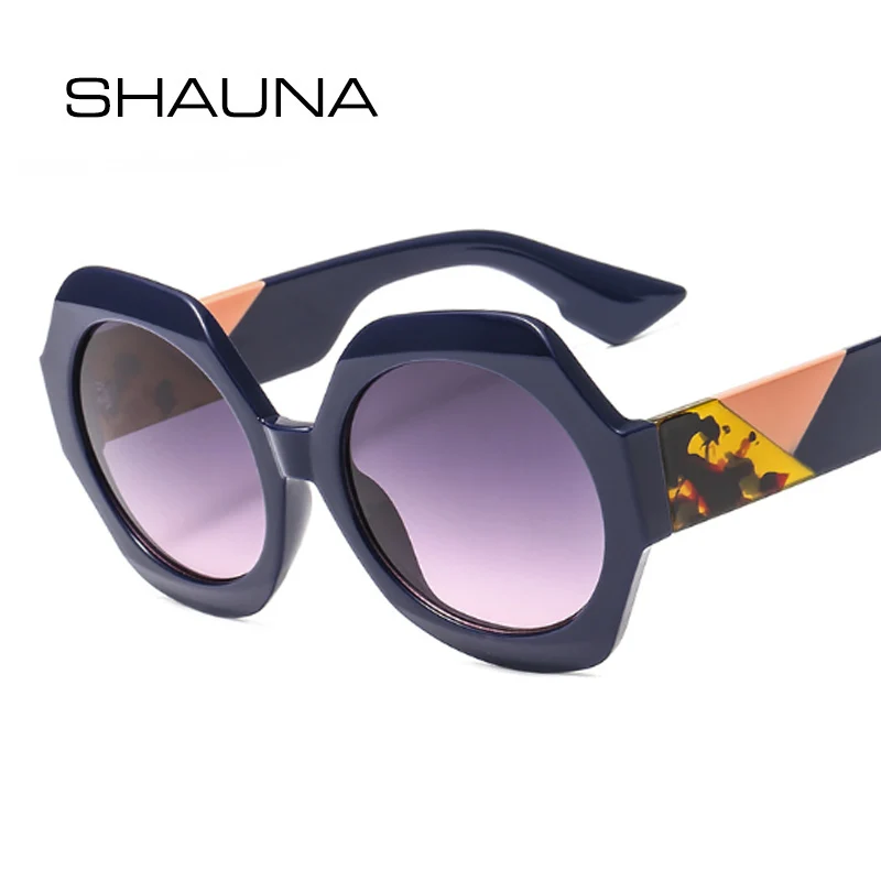 Женские круглые солнцезащитные очки в стиле ретро SHAUNA разноцветные VU400|Женские