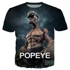 Футболка popeye series для мужчин и женщин, Классическая Модная рубашка с 3D принтом, в стиле хип-хоп, уличная одежда, повседневный летний топ, 1106XL