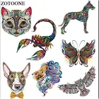 Симпатичные 3D нашивки с животными, наклейки для верхушек, искусственные бытовые наклейки с помощью утюга, украшение сделай сам, аппликация для занавесок