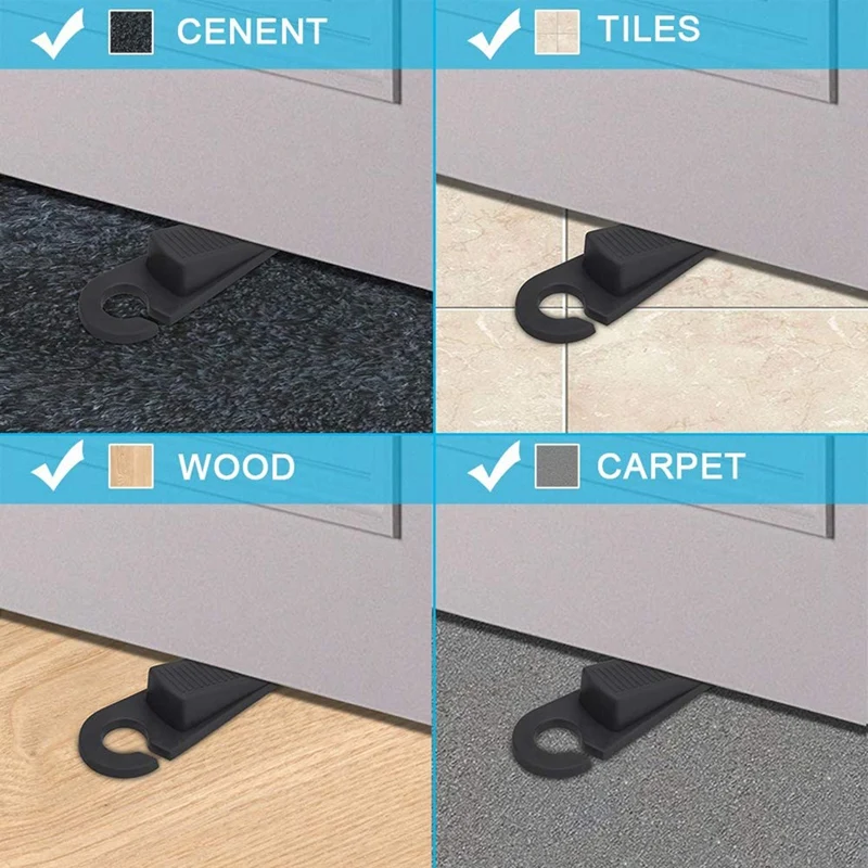 

10Pcs Creative Windproof and Anti-Pinch Home Safety Door Stop Protective Door Bottom Door Stopper