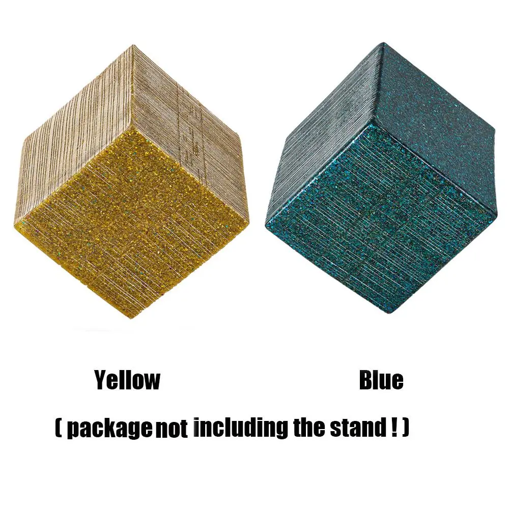 1PC Handmade Statue Shining Yellow Blue Color Magical Cube Plating Decoration Crafts Sculpture Magik Chroma Gift | Дом и сад