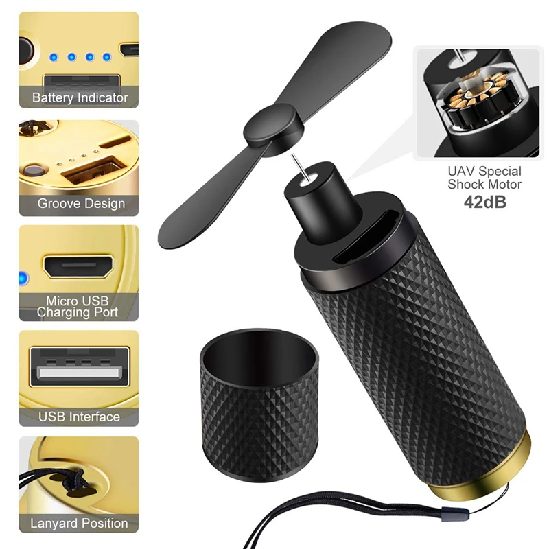 Ручные вентиляторы небольшой вентилятор Usb 2200Mah аккумуляторная батарея 8 12H время