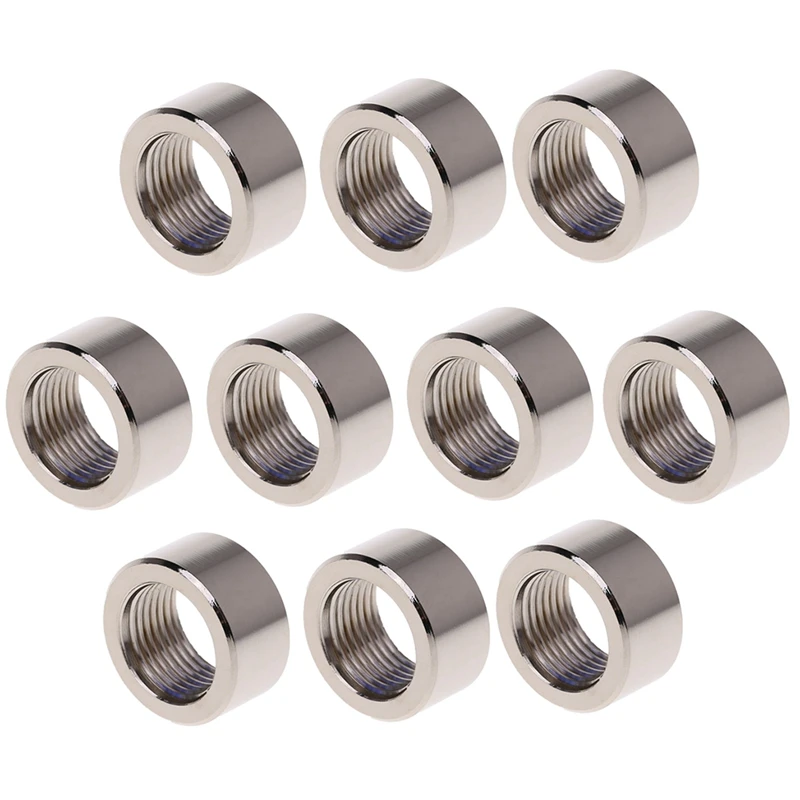 

Universal Iron Plating Nickel O2 Oxygen Sensor Exhaust Stepped Mounting Weld Bung Plugs M18X1.5mm on Fittings 10Pcs