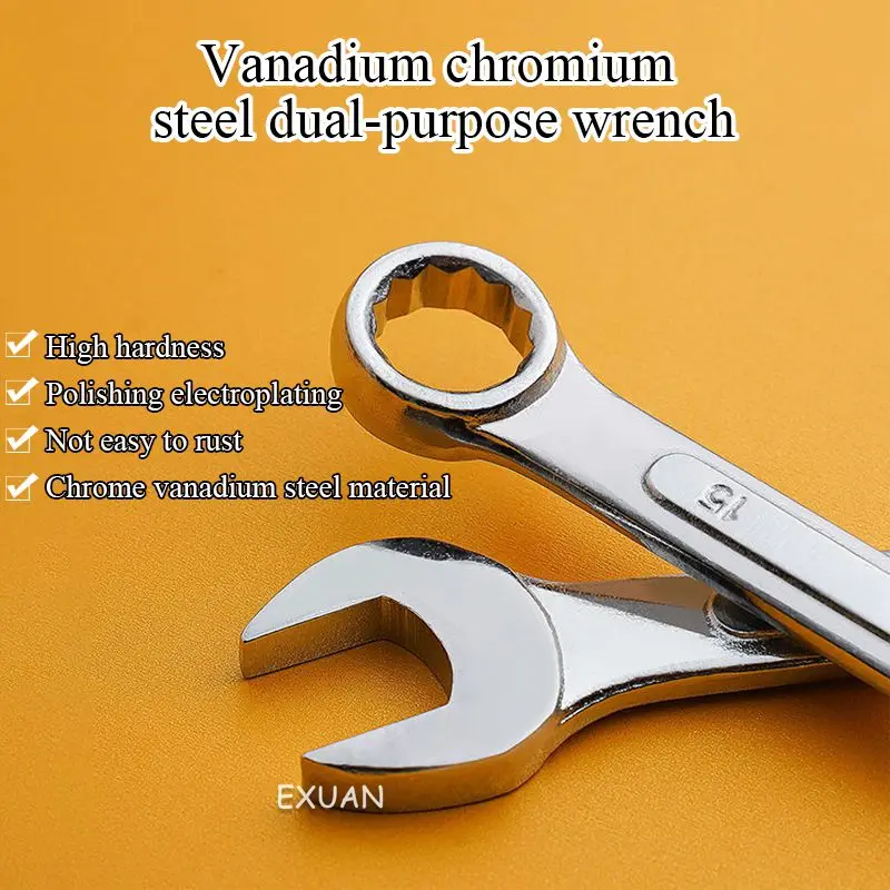 Комбинированный гаечный ключ 8-19 мм комбинированный из хромованадиевой стали