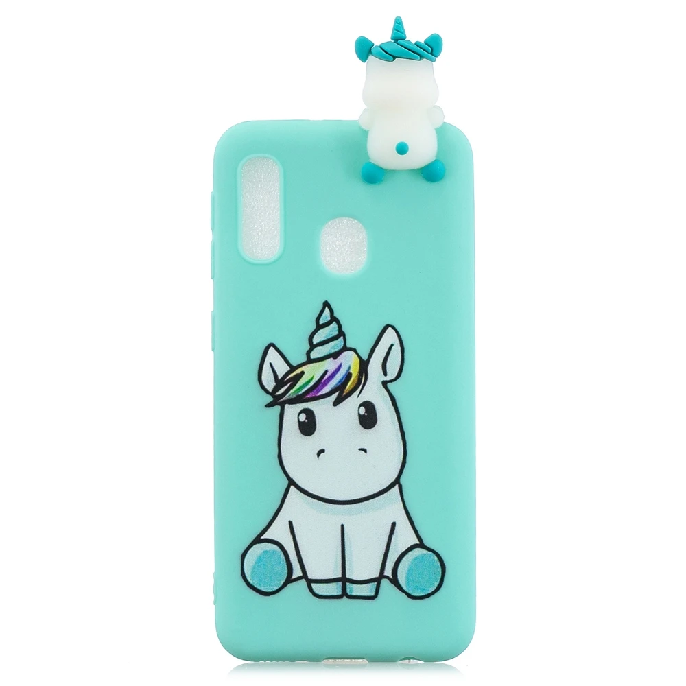 Чехол для Galaxy A40, для samsung A10, A20E, A30, A40, силиконовый чехол, 3D, кавайная панда, единорог, чехол для etui, samsung Galaxy A50, A70, чехол