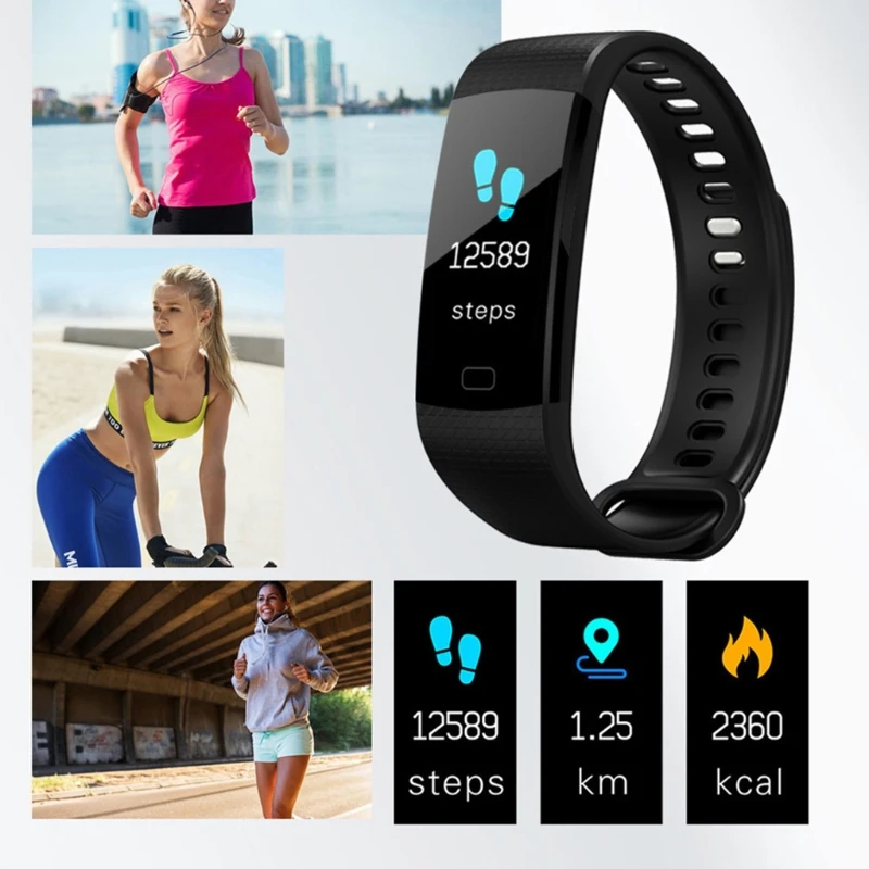 

Fitness Tracker with Multi-Sport Modes IP67 Waterproof Smart Watch Pedometer Calorie Counter Heart Rate Sleep Monitor