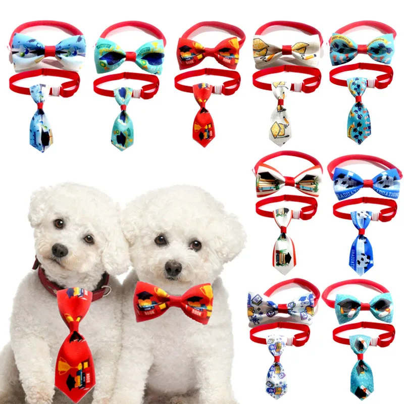 

Dog Cat Pet Tie Puppy Toy Neck Strap Pet Bow Tie Pet Accessory Dog Collar Multicolor Dog Necktie Clothes Washable Grooming Cute