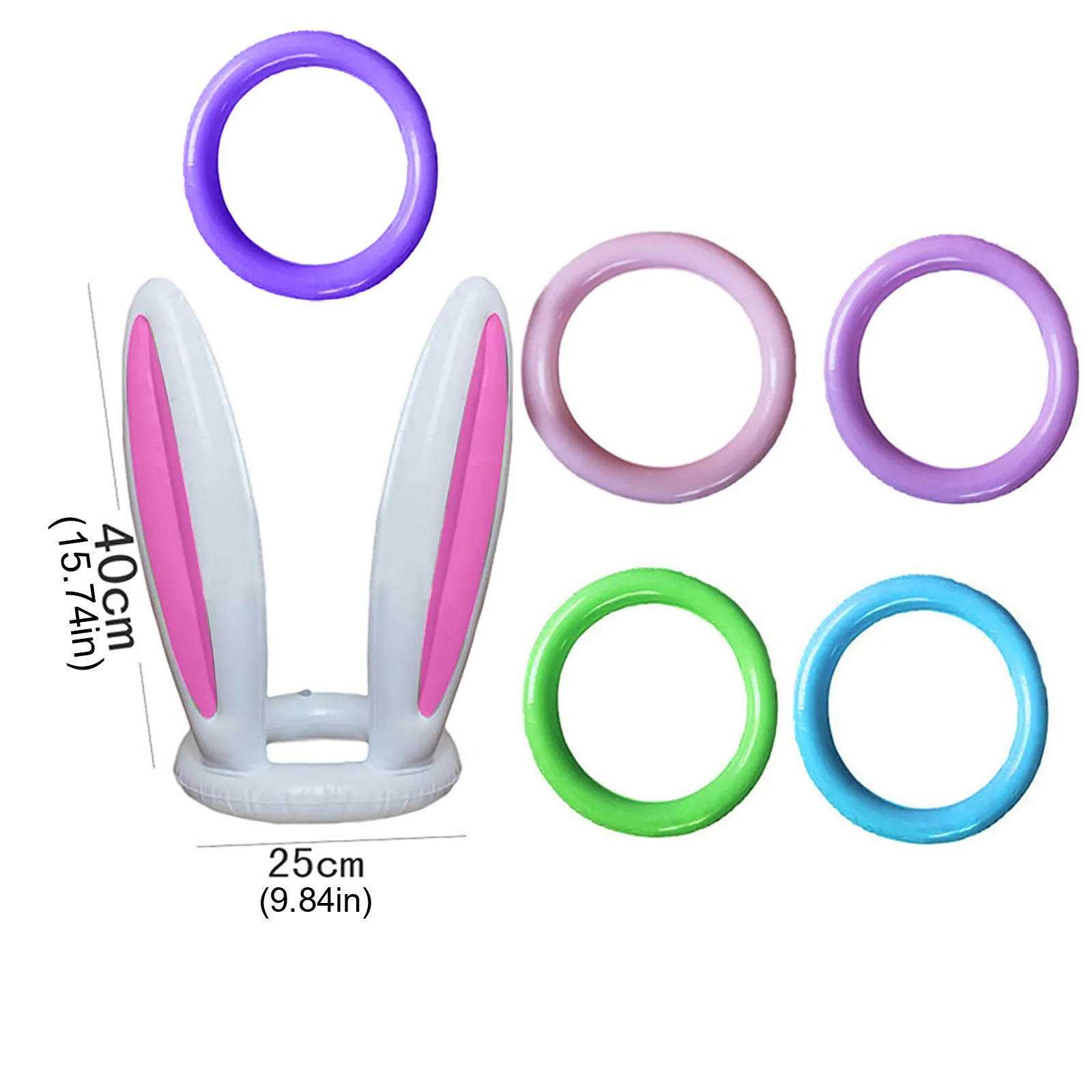 

Inflatable Easter Bunny Rabbit Ears Hat & Ring Toss Easter Kids Game Toy Gift jouet enfant kinderen speelgoed